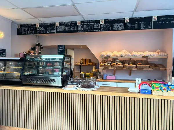 The counter inside Adele's shop